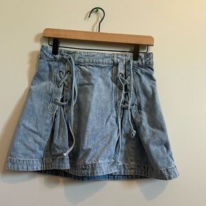 free people denim skirt